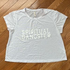 Spiritual Gangster White Sheer Crop Top